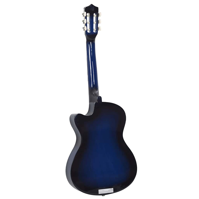 vidaXL 12 részes kék 6 húros klasszikus Western gitár szett 38"