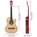 vidaXL 6 húros klasszikus western cutaway gitár hangszínszabályzóval