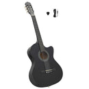 vidaXL fekete 6 húros klasszikus western cutaway gitár ekvalizerrel
