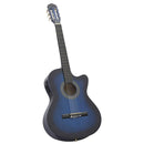 vidaXL kék 6 húros klasszikus western cutaway gitár ekvalizerrel