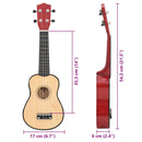 vidaXL természetes soprano ukulele készlet táskával gyerekeknek 21"