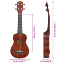 vidaXL természetes soprano ukulele készlet táskával gyerekeknek 23"