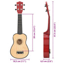 vidaXL természetes soprano ukulele készlet táskával gyerekeknek 23"