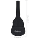 vidaXL fekete szövet gitártok 4/4 (39")-es klasszikus gitárhoz 100x37 cm
