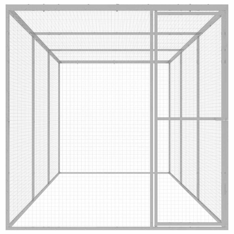 vidaXL horganyzott acél macskaketrec 4,5 x 1,5 x 1,5 m