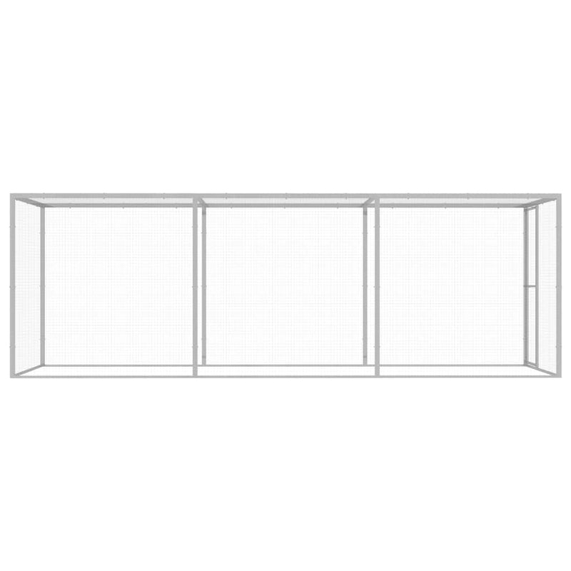 vidaXL horganyzott acél macskaketrec 4,5 x 1,5 x 1,5 m