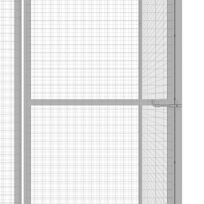 vidaXL horganyzott acél macskaketrec 4,5 x 1,5 x 1,5 m