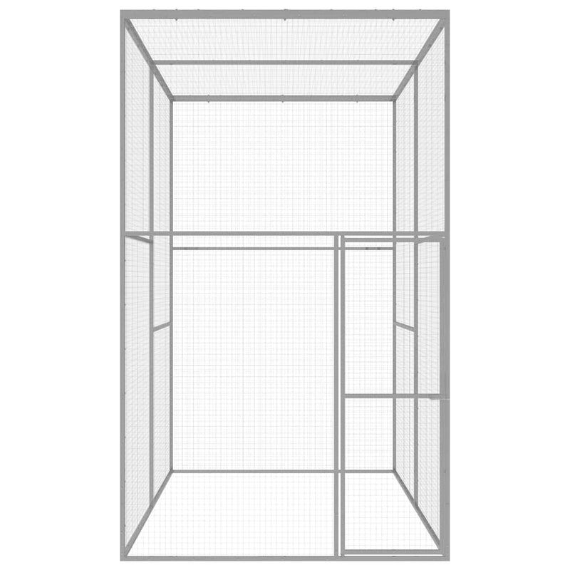 vidaXL horganyzott acél macskaketrec 3 x 1,5 x 2,5 m