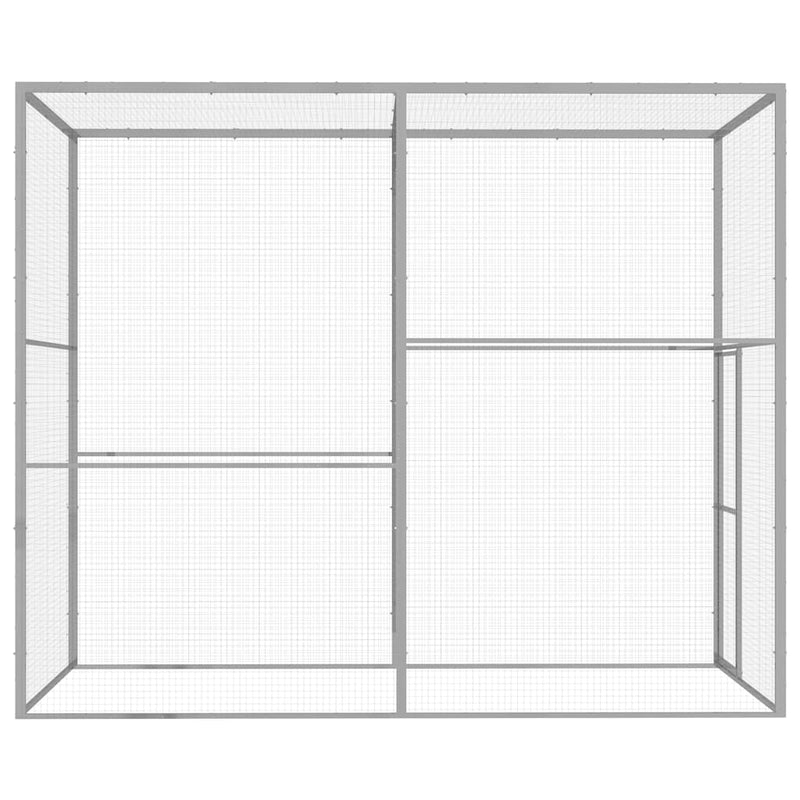 vidaXL horganyzott acél macskaketrec 3 x 1,5 x 2,5 m