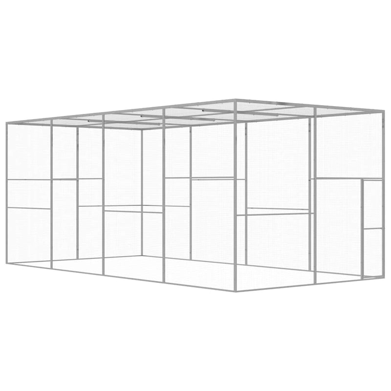 vidaXL horganyzott acél macskaketrec 6 x 3 x 2,5 m