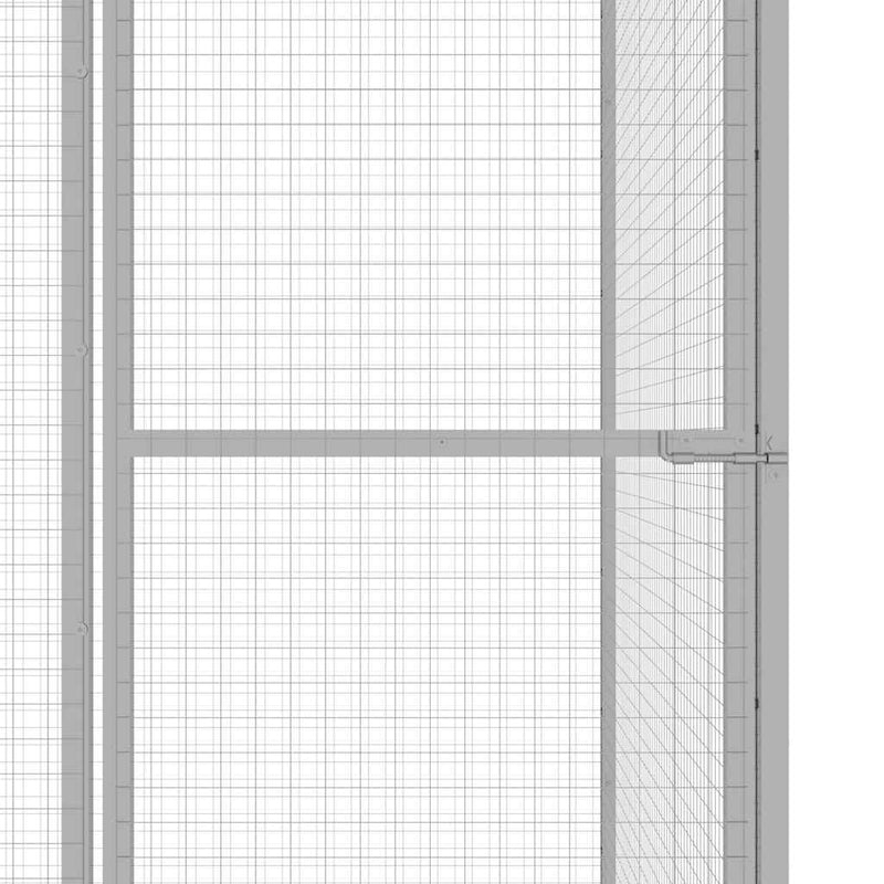vidaXL horganyzott acél macskaketrec 6 x 3 x 2,5 m