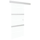 vidaXL ezüstszínű ESG üveg és alumínium tolóajtó 90 x 212 cm