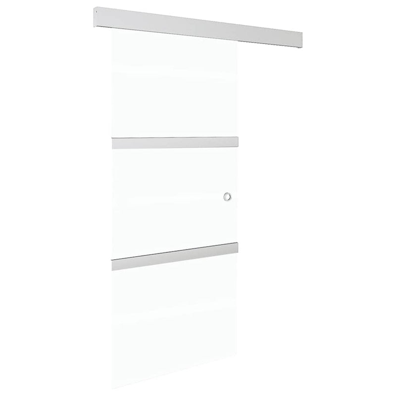 vidaXL ezüstszínű ESG üveg és alumínium tolóajtó 90 x 212 cm