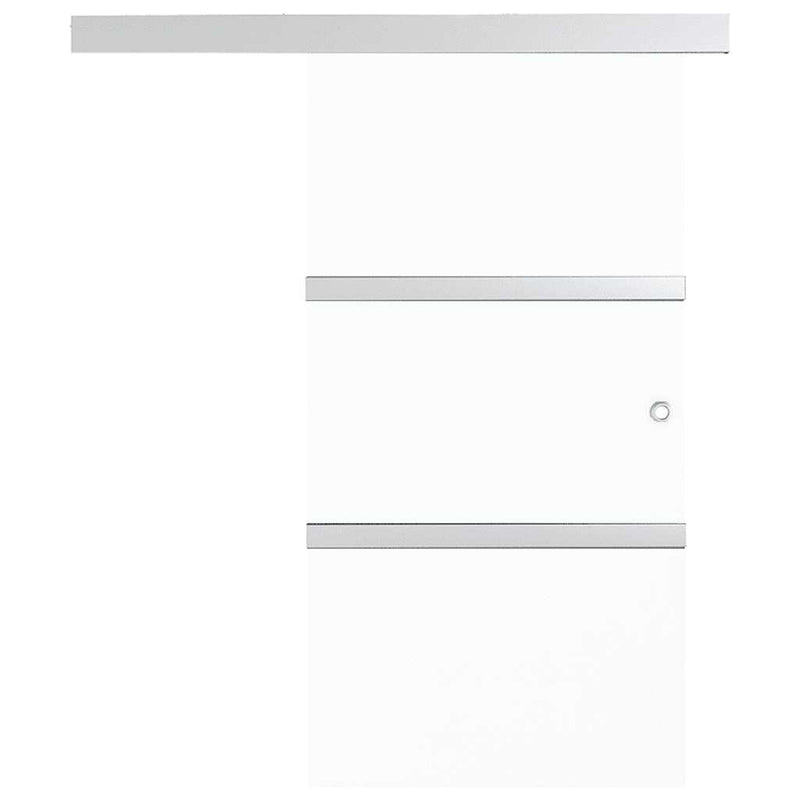 vidaXL ezüstszínű ESG üveg és alumínium tolóajtó 90 x 212 cm