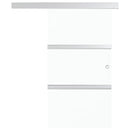 vidaXL ezüst ESG üveg és alumínium tolóajtó puha ütközőkkel 90x205 cm