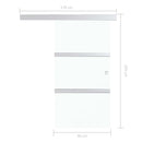 vidaXL ezüst ESG üveg és alumínium tolóajtó puha ütközőkkel 90x205 cm