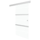 vidaXL ezüstszínű ESG üveg és alumínium tolóajtó 76 x 212 cm