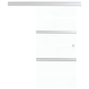 vidaXL ezüstszínű ESG üveg és alumínium tolóajtó 76 x 212 cm
