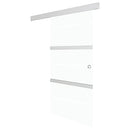 vidaXL ezüstszínű ESG üveg és alumínium tolóajtó 90 x 205 cm