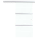 vidaXL ezüst ESG üveg és alumínium tolóajtó puha ütközőkkel 76x205 cm
