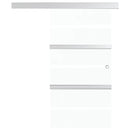 vidaXL ezüst ESG üveg és alumínium tolóajtó puha ütközőkkel 90x205 cm