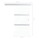 vidaXL ezüst ESG üveg és alumínium tolóajtó puha ütközőkkel 90x205 cm