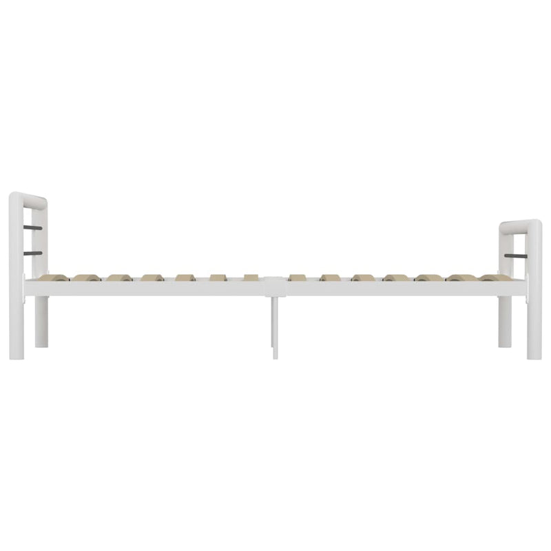 vidaXL fehér és fekete fém ágykeret 90 x 200 cm