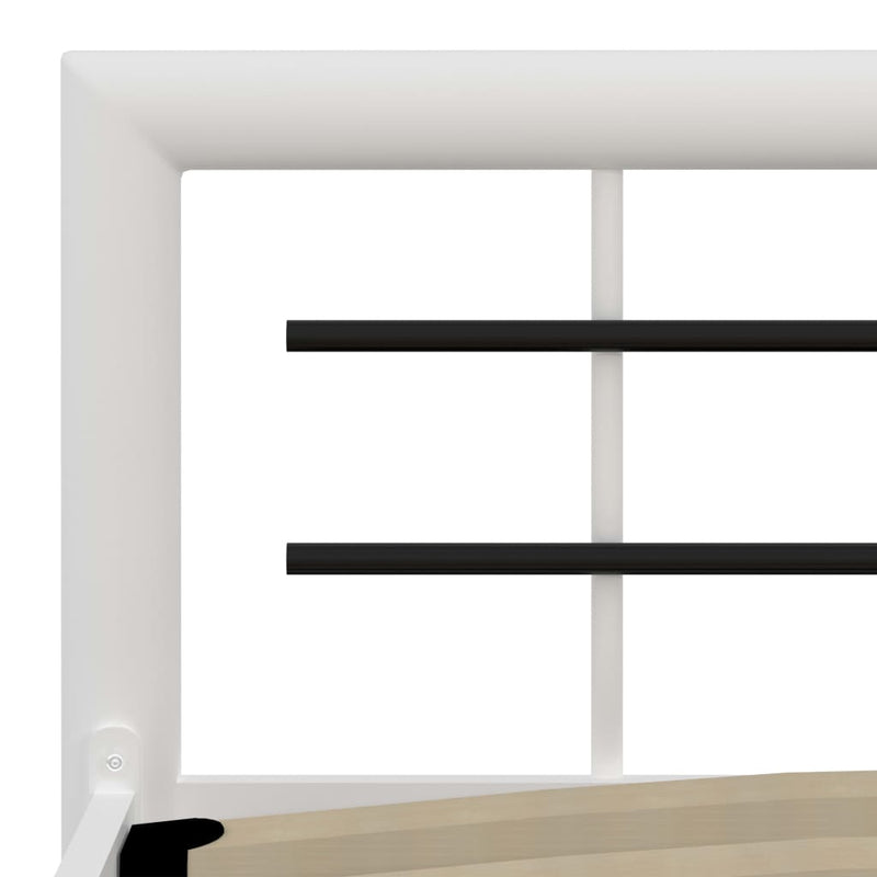 vidaXL fehér és fekete fém ágykeret 90 x 200 cm