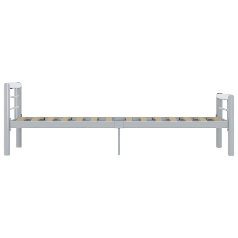 vidaXL szürke és fehér fém ágykeret 90 x 200 cm