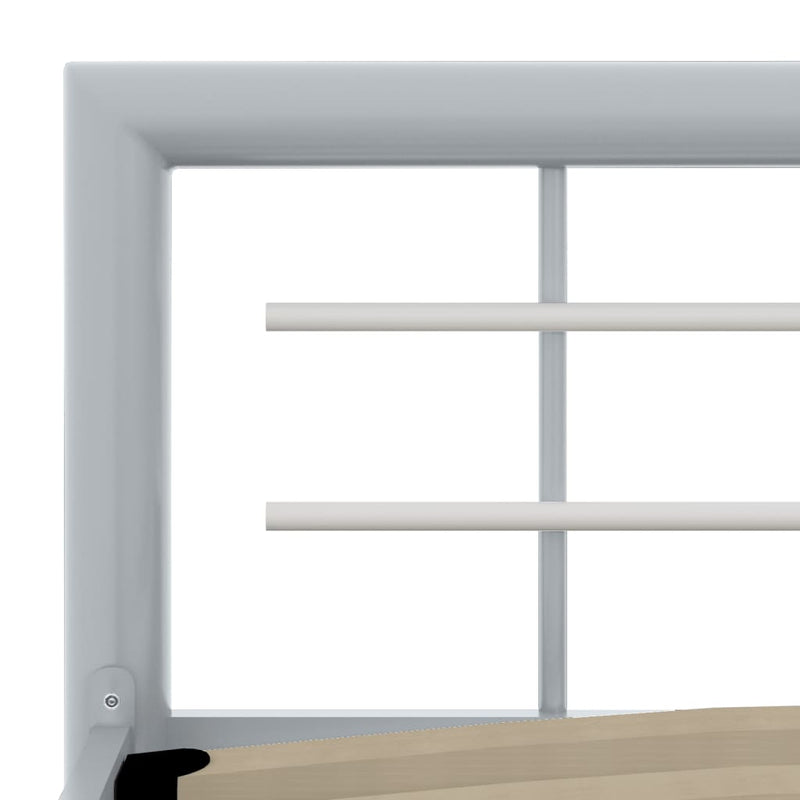 vidaXL szürke és fehér fém ágykeret 90 x 200 cm