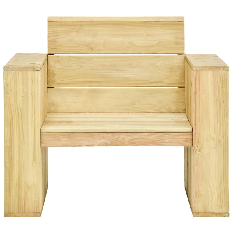 vidaXL 2 db impregnált fenyőfa kerti szék 89 x 76 x 76 cm