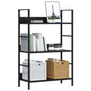 vidaXL 3 szintes fekete szerelt fa könyvespolc 60 x 27,6 x 90,5 cm