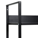 vidaXL 3 szintes fekete szerelt fa könyvespolc 60 x 27,6 x 90,5 cm