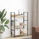 vidaXL 3 szintes tölgyszínű szerelt fa könyvespolc 60 x 27,6 x 90,5 cm