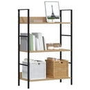 vidaXL 3 szintes tölgyszínű szerelt fa könyvespolc 60 x 27,6 x 90,5 cm