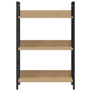 vidaXL 3 szintes tölgyszínű szerelt fa könyvespolc 60 x 27,6 x 90,5 cm