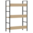 vidaXL 3 szintes tölgyszínű szerelt fa könyvespolc 60 x 27,6 x 90,5 cm