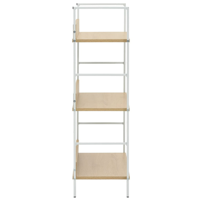 vidaXL 3 szintes tölgyszínű szerelt fa könyvespolc 60 x 27,6 x 90,5 cm