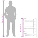 vidaXL 3 szintes tölgyszínű szerelt fa könyvespolc 60 x 27,6 x 90,5 cm
