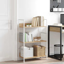 vidaXL 3 szintes tölgyszínű szerelt fa könyvespolc 60 x 27,6 x 90,5 cm
