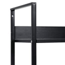 vidaXL 4 szintes fekete szerelt fa könyvespolc 60 x 27,6 x 124,5 cm
