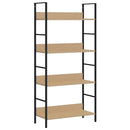 vidaXL 4 szintes tölgyszínű szerelt fa könyvespolc 60x27,6x124,5 cm