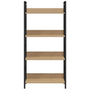 vidaXL 4 szintes tölgyszínű szerelt fa könyvespolc 60x27,6x124,5 cm