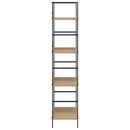 vidaXL 4 szintes tölgyszínű szerelt fa könyvespolc 60x27,6x124,5 cm