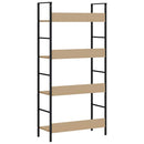 vidaXL 4 szintes tölgyszínű szerelt fa könyvespolc 60x27,6x124,5 cm
