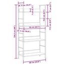 vidaXL 4 szintes tölgyszínű szerelt fa könyvespolc 60x27,6x124,5 cm