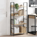 vidaXL 4 szintes tölgyszínű szerelt fa könyvespolc 60x27,6x124,5 cm