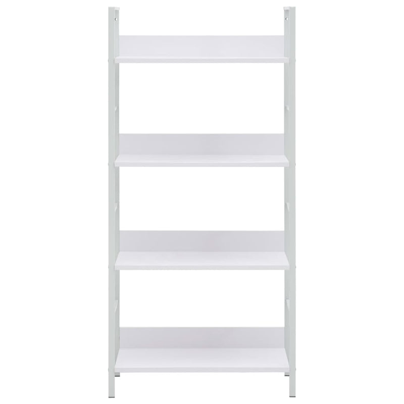 vidaXL 4 szintes fehér szerelt fa könyvespolc 60 x 27,6 x 124,5 cm