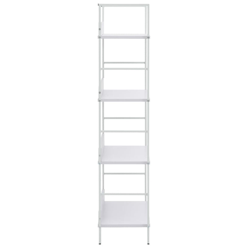 vidaXL 4 szintes fehér szerelt fa könyvespolc 60 x 27,6 x 124,5 cm