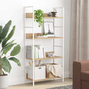 vidaXL 4 szintes tölgyszínű szerelt fa könyvespolc 60x27,6x124,5 cm